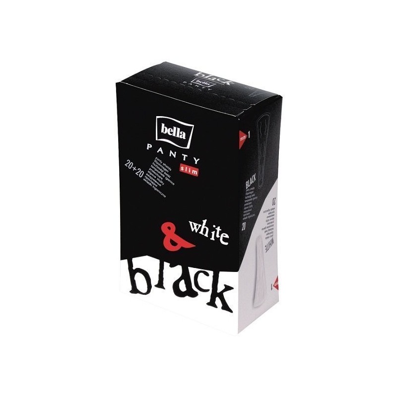 Wkładki higieniczne Bella Panty Slim Black and White, 40 szt.