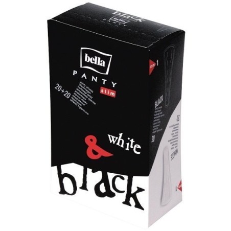 Wkładki higieniczne Bella Panty Slim Black and White, 40 szt.