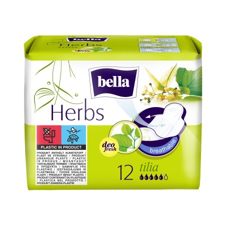 Podpaski higieniczne Bella Herbs wzbogacone kwiatem lipy