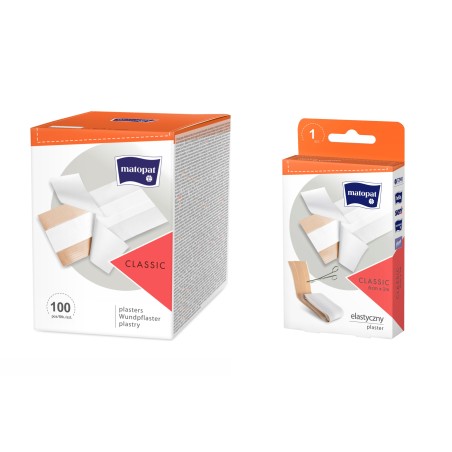 Tkaninowy plaster z opatrunkiem do cięcia Classic