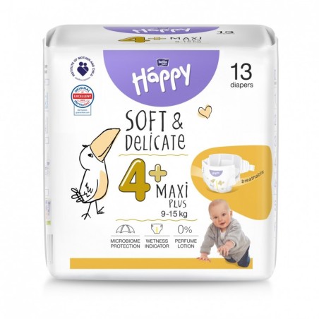 Pieluszki Bella Happy 4+ Maxi Plus 9-15 kg