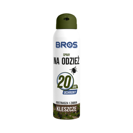 BROS Spray na odzież - odstrasza i zabija kleszcze 90 ml