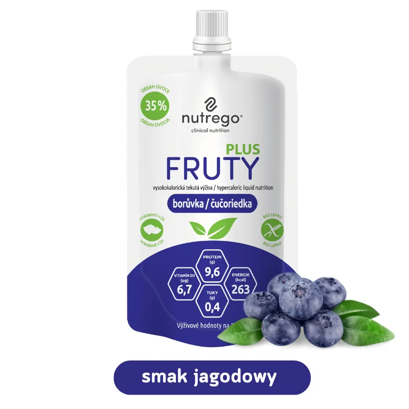 Nutrego Fruty Plus uzupełnienie diety, jagoda, 175 ml