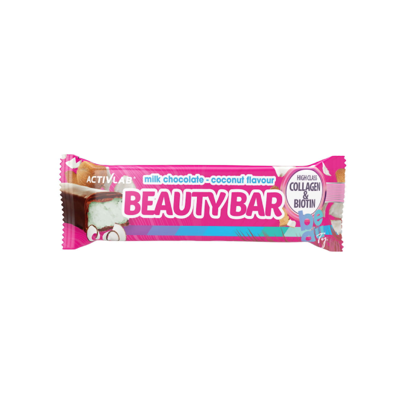 ACTIVLAB Beauty Bar - baton czekoladowo - kokosowy z kolagenem i biotyną, 50 g