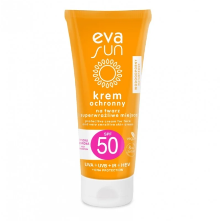 Krem ochronny na twarz i superwrażliwe miejsca SPF 50 Eva Sun 50 ml