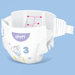 Pieluszki Bella Happy 3 Midi z dynamicznymi kanałami 5-9 kg