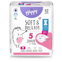 Pieluszki Bella Happy 5 Junior z dynamicznymi kanałami 11-18 kg