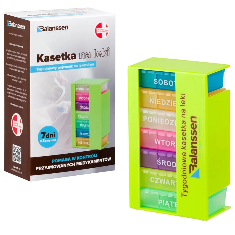 Kasetka na leki tygodniowa 3 dawki Balanssen