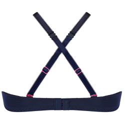 Delila SBP - miękki usztywniany biustonosz AMOENA - niebieski/magenta