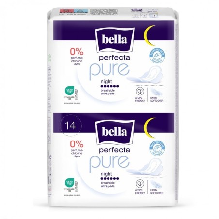 Bella Perfecta Pure Night Podpaski higieniczne na noc, 14 sztuk