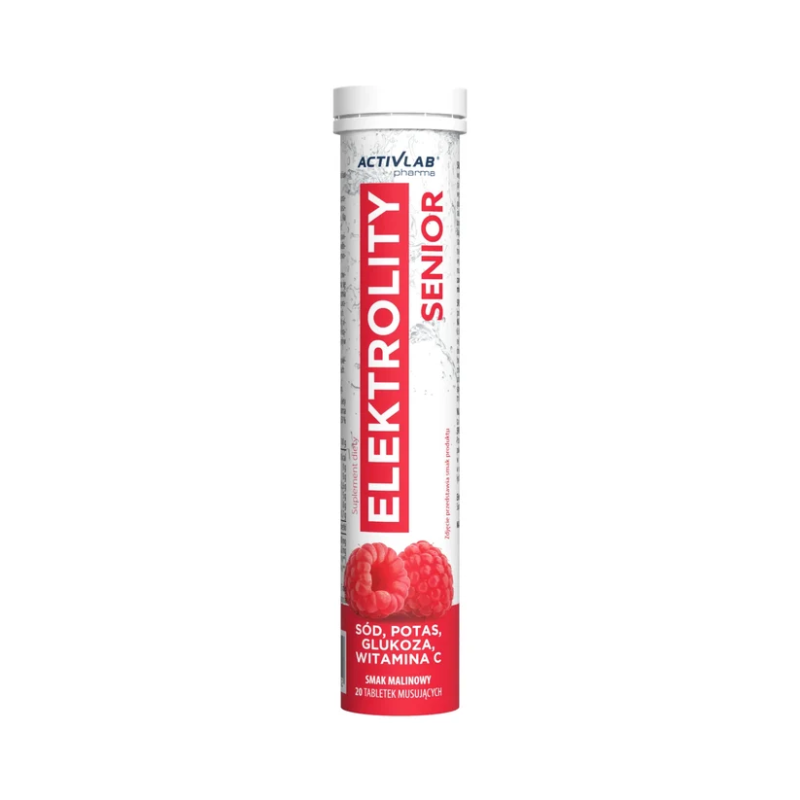 Activlab Elektrolity Senior, smak malinowy, 20 tabletek