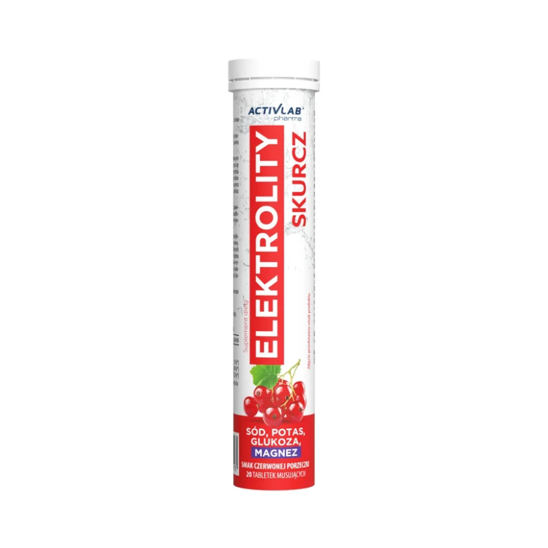 Activlab Elektrolity Skurcz, smak czerwonej porzeczki, 20 tabletek